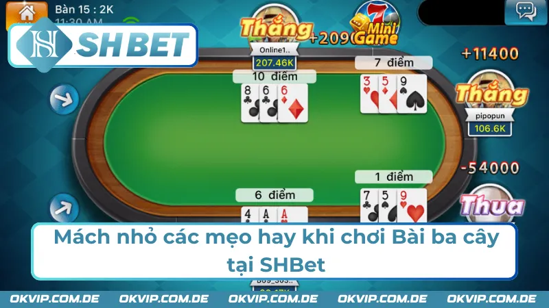 Bật mí các mẹo nhỏ để chơi Bài ba cây SHBET 