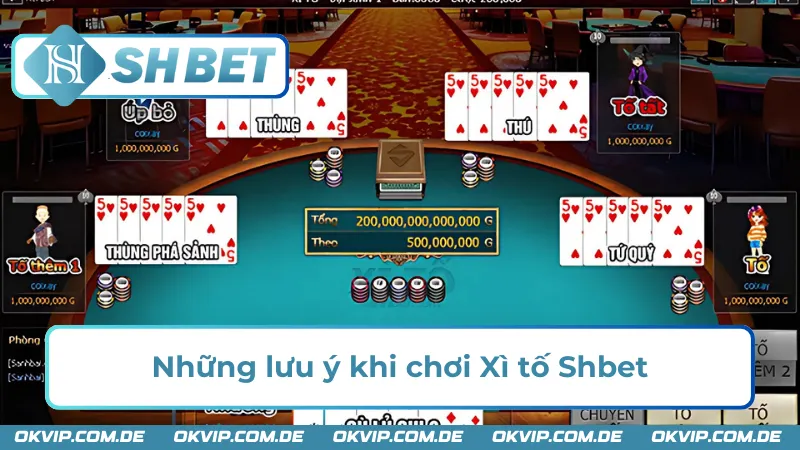 Lưu ý dành cho người chơi khi chơi game Xì tố