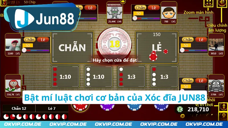 Bật mí luật chơi cơ bản của game casino Xóc đĩa tại JUN88